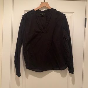 JCrew ruffle sleeve cotton blouse